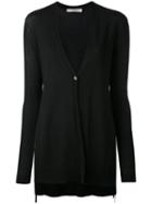 Dorothee Schumacher - Slit Sides V-neck Cardigan - Women - Silk/virgin Wool - 5, Blue, Silk/virgin Wool