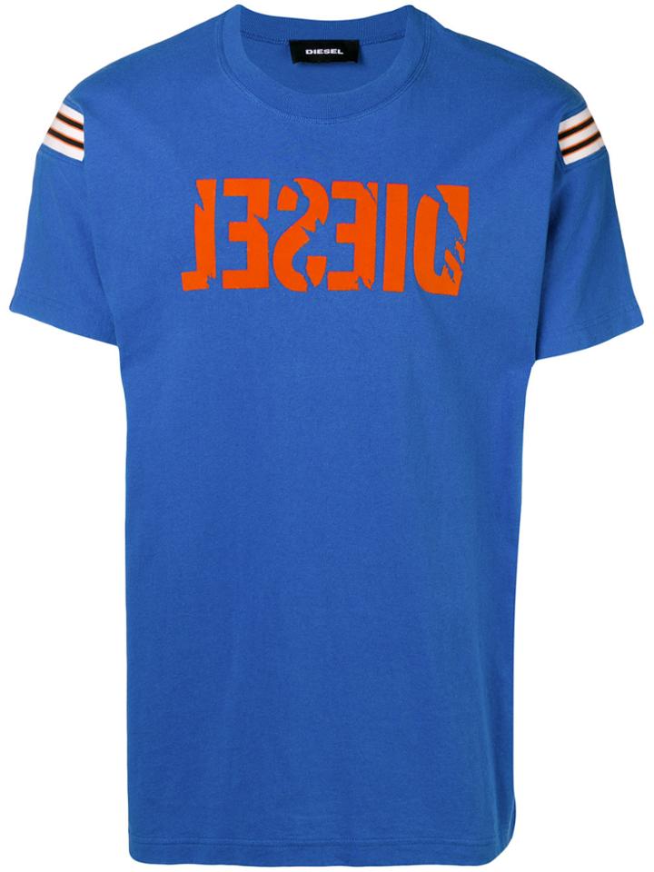 Diesel Printed Logo T-shirt - Blue