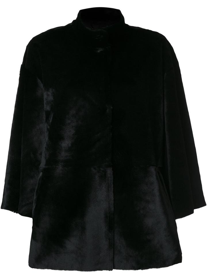 Desa 1972 Concealed Button Fitted Jacket - Black