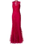 Givenchy Lace-embroidered Flared Dress - Pink