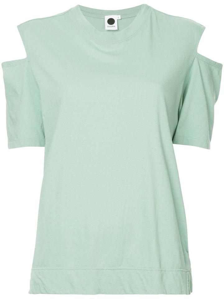 Bassike Cut-out Sleeve T-shirt - Green