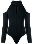 Jonathan Simkhai Cold Shoulder Keyhole Jumpsuit, Women's, Size: Small, Black, Rayon/nylon