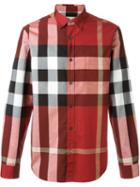 Burberry Brit Checked Shirt, Men's, Size: Xl, Red, Cotton