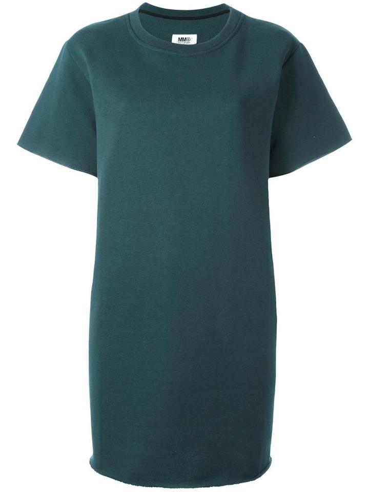 Mm6 Maison Margiela T-shirt Dress, Women's, Size: Small, Green, Cotton