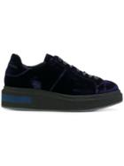 Manuel Barceló Velvet Lace-up Sneakers - Blue