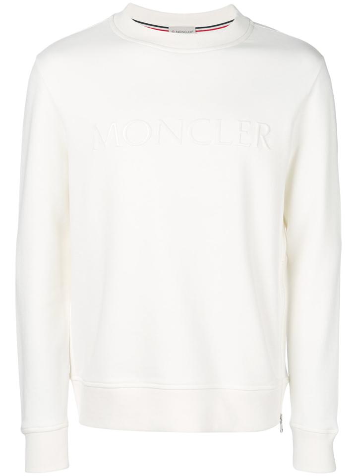 Moncler Logo Crew-neck Sweatshirt - White
