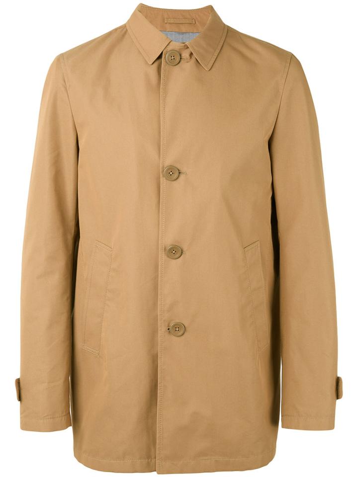 Herno - Single Breasted Coat - Men - Cotton/polyamide/polyester/modal - 56, Nude/neutrals, Cotton/polyamide/polyester/modal