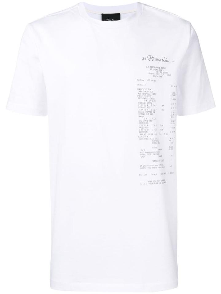 3.1 Phillip Lim Short-sleeve T-shirt - Onion Print - White