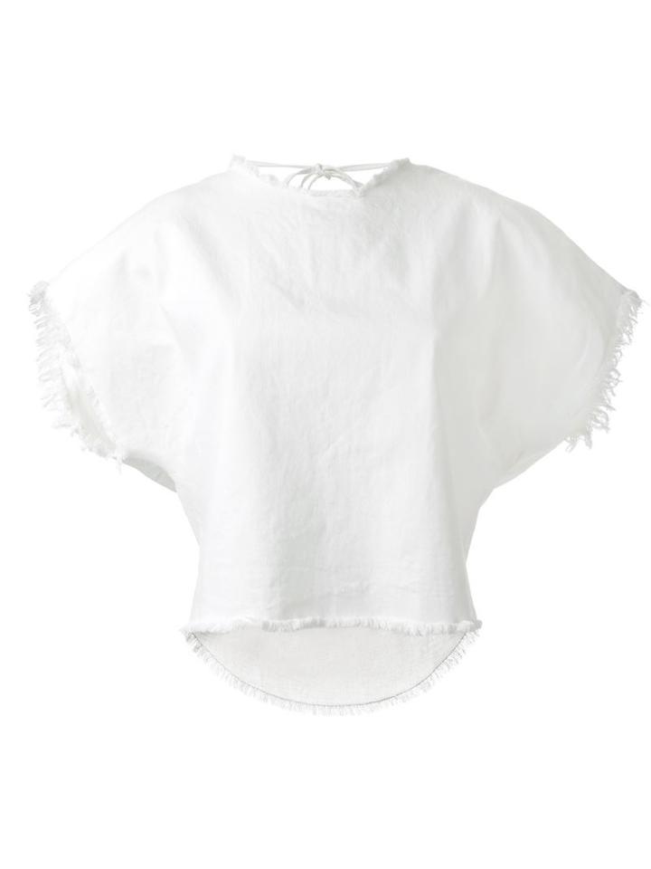 Mihara Yasuhiro Draped Back Frayed Top