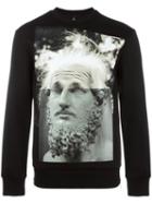 Neil Barrett Modernist Blocking Sweatshirt, Men's, Size: Large, Black, Viscose/polyurethane