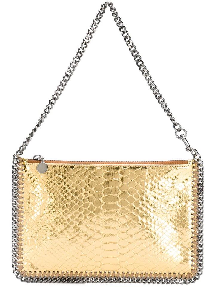 Stella Mccartney 'falabella' Clutch, Women's, Grey, Artificial Leather