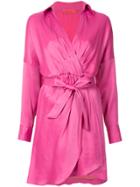 Manning Cartell Wrap Shirt Dress - Pink & Purple