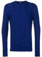 Emporio Armani Logo Knit Sweater - Blue