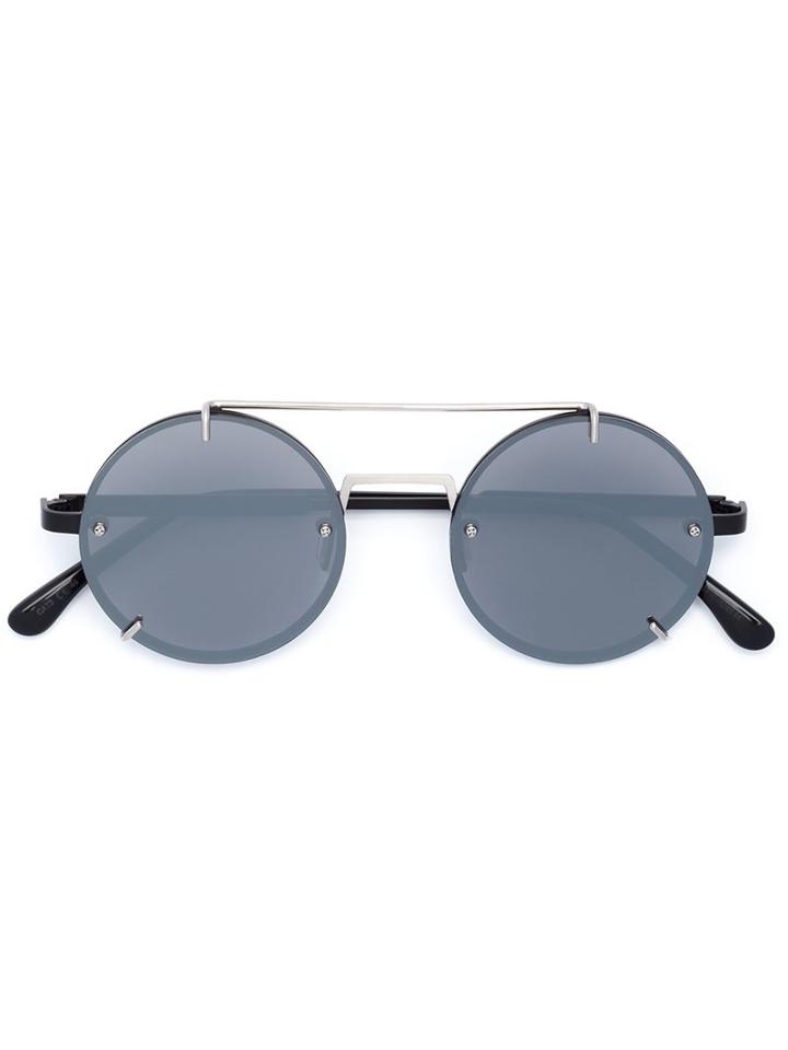 Vera Wang Round Frame Sunglasses, Women's, Black, Stainless Steel