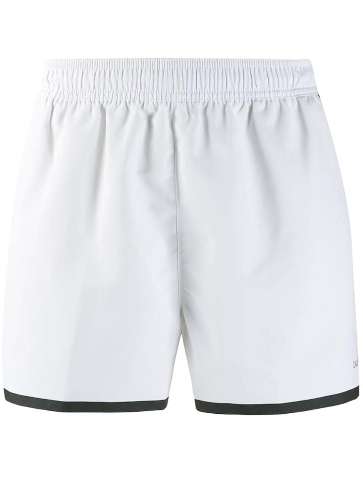 Calvin Klein Contrast Hem Swim Shorts - White
