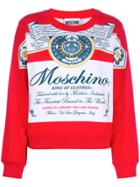 Moschino Boxy Printed Sweatshirt - White