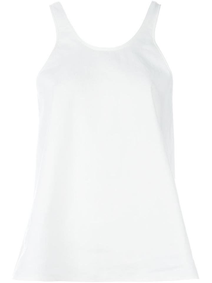 Forte Forte My Top Wide Fit Classic Tank Top, Women's, Size: 2, White, Linen/flax/cotton