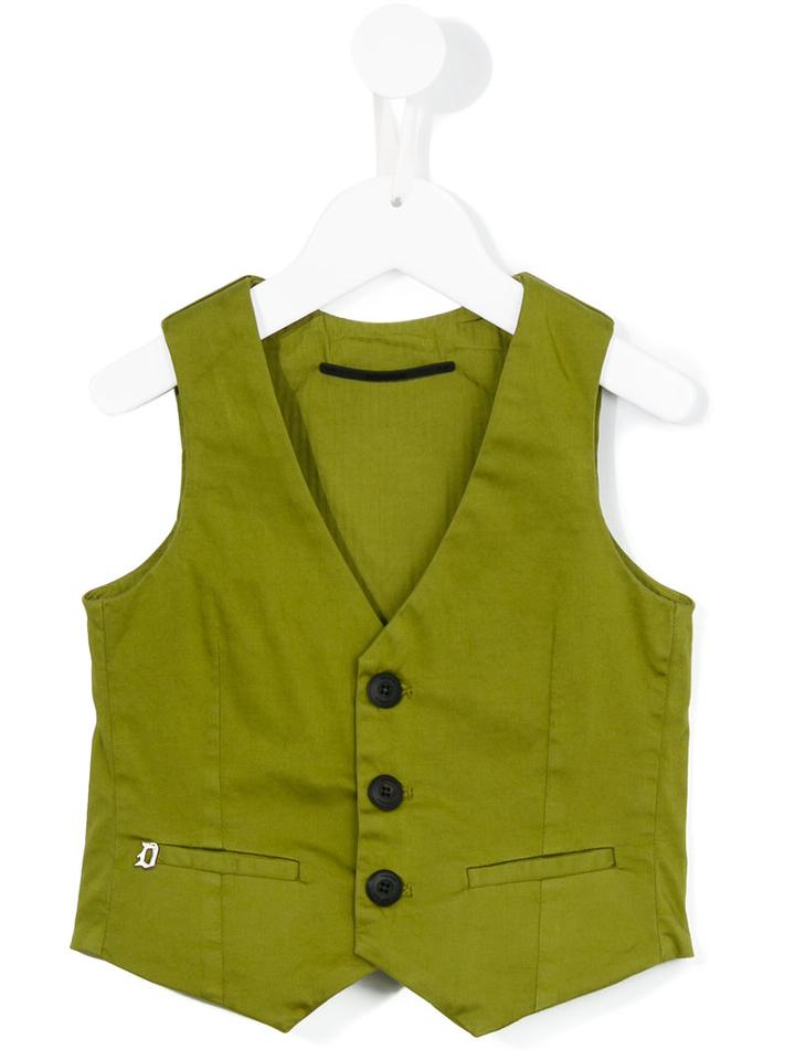 Dondup Kids Classic Waistcoat, Boy's, Size: 6 Yrs, Green