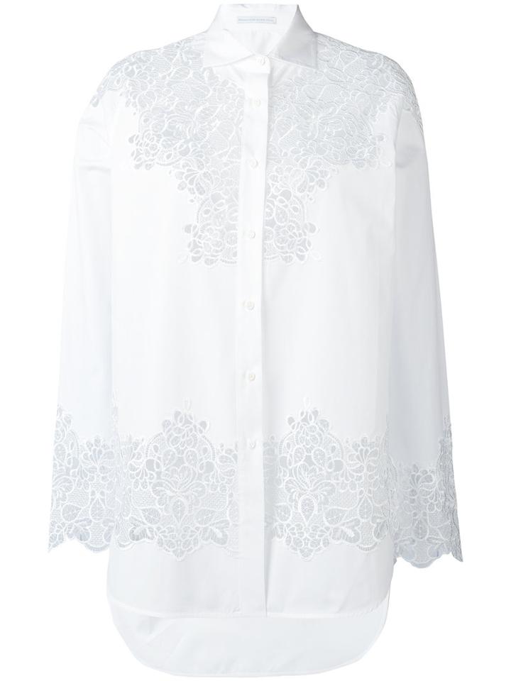 Ermanno Scervino - Floral Cut-out Shirt - Women - Cotton/polyamide/polyester/viscose - 38, Women's, White, Cotton/polyamide/polyester/viscose