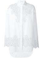 Ermanno Scervino - Floral Cut-out Shirt - Women - Cotton/polyamide/polyester/viscose - 38, Women's, White, Cotton/polyamide/polyester/viscose