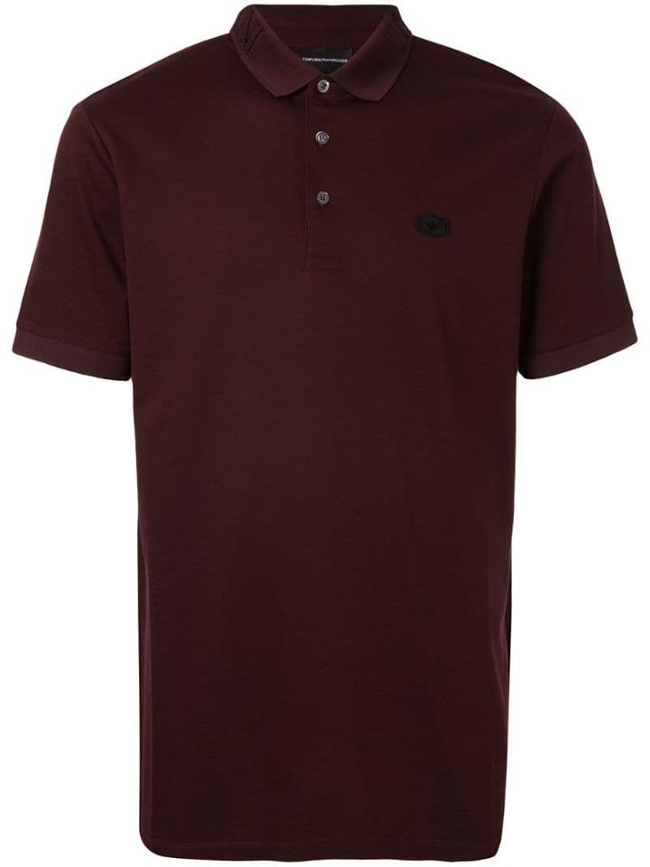 Emporio Armani Eagle Patch Polo Shirt - Red