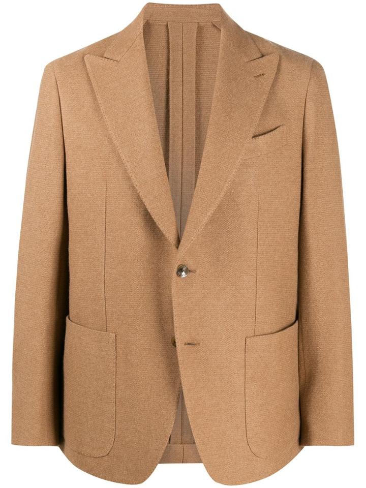 Caruso Mottled Twill Blazer - Neutrals