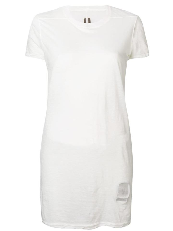 Rick Owens Drkshdw Long Slim-fit T-shirt - White