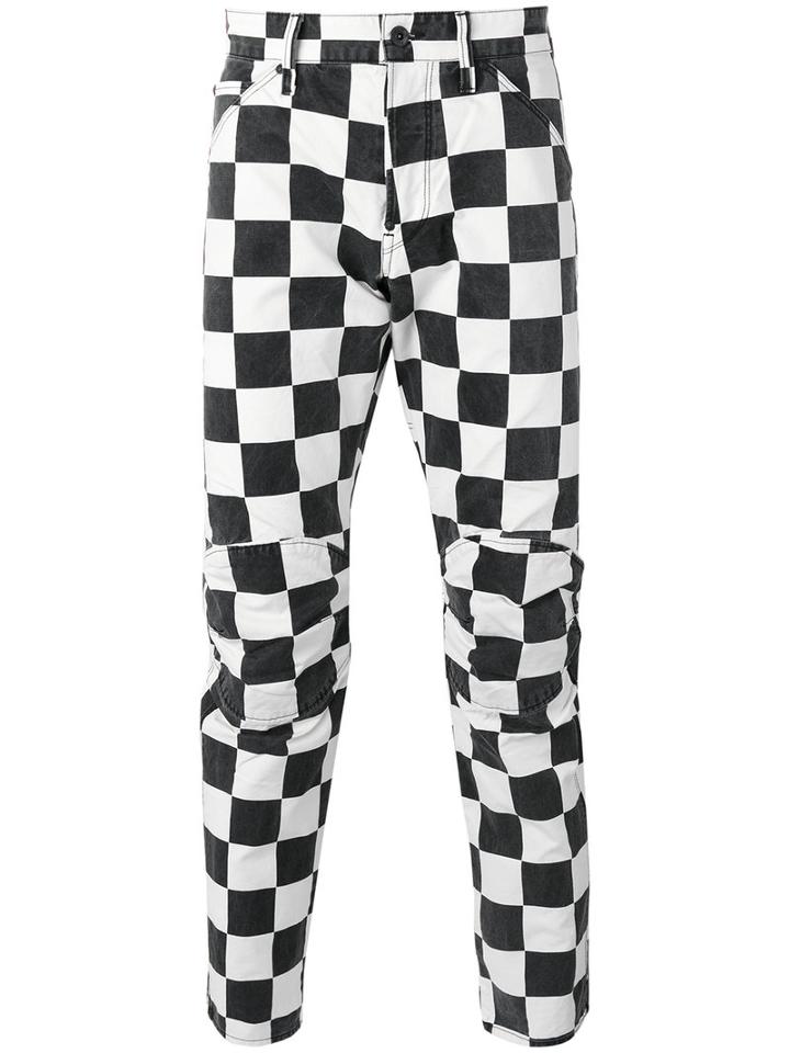 G-star Checked Trousers, Men's, Size: 29, Black, Cotton