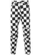 G-star Checked Trousers, Men's, Size: 29, Black, Cotton