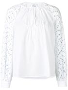 Dondup Embroidered Sleeves Blouse - White