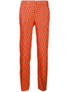 Alberto Biani Printed Slim-fit Trousers - Orange