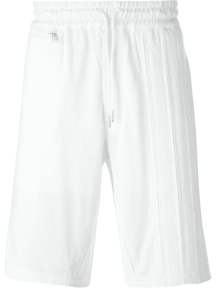 Y-3 Drawstring Track Shorts, Men's, Size: S, White, Cotton
