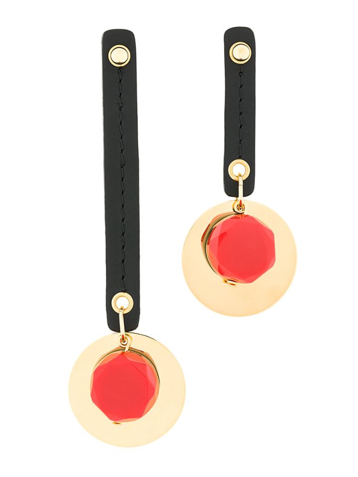 Marni Asymmetric Drop Earrings - Metallic
