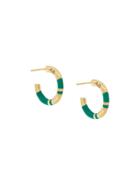 Aurelie Bidermann Small Hoop Positano Earrings - Green