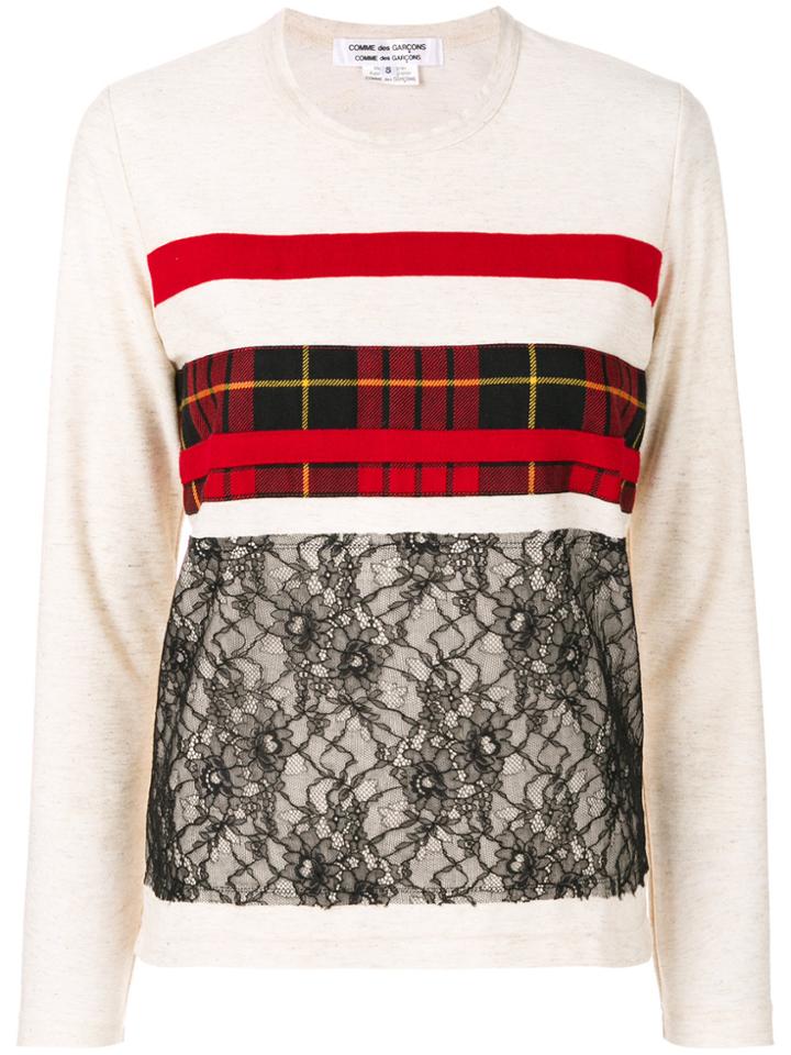 Comme Des Garçons Comme Des Garçons Lace Panel Jumper - Nude &