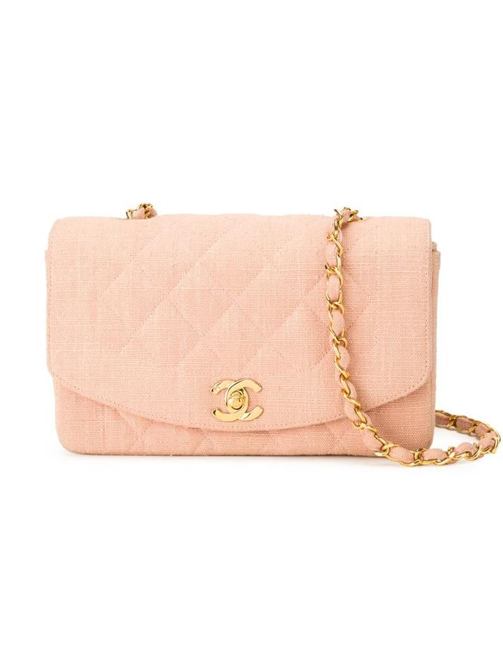 Chanel Vintage Quilted Crossbody Bag, Women's, Pink/purple