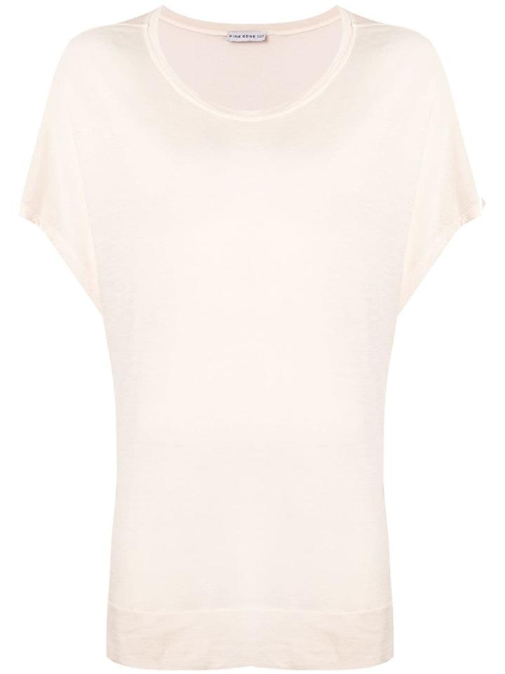 Fine Edge Short-sleeve Flared Top - Neutrals
