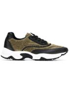Versace Jeans Glitter-effect Sneakers - Black