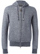 Eleventy Zipped Hoodie, Men's, Size: Medium, Grey, Cotton/polyamide/wool