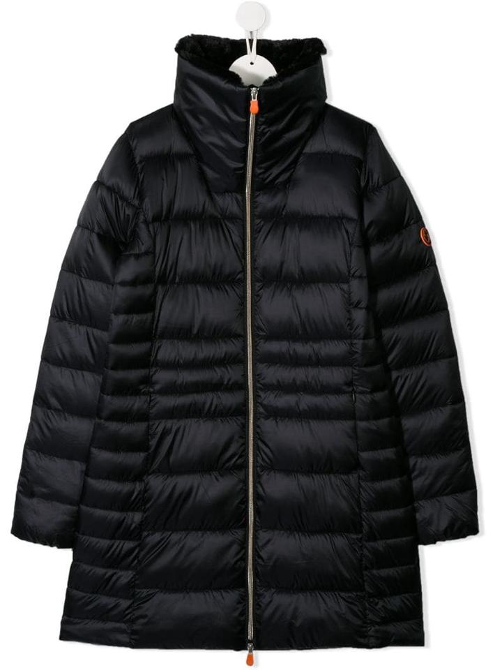 Save The Duck Kids Teen High Neck Padded Coat - Black