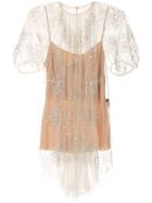 Biyan Sheer Embellished Top - Orange