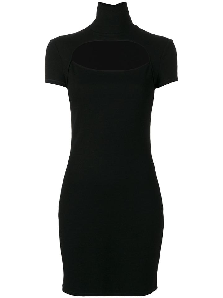 Helmut Lang High Neck Cutout Dress - Black