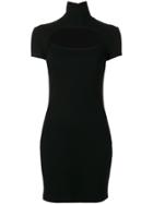 Helmut Lang High Neck Cutout Dress - Black