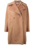 Nina Ricci Long Peaked Lapel Coat, Women's, Size: 38, Nude/neutrals, Viscose/alpaca/silk