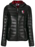 Plein Sport Quilted Hooded Jacket - Black