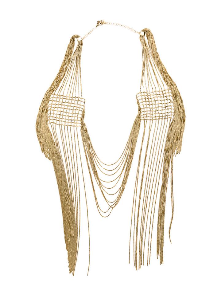 Rosantica Aquilone Chain Body Piece - Metallic
