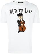 Dolce & Gabbana Mambo Musician Patch T-shirt, Men's, Size: 48, White, Cotton