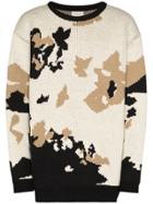 Bed J.w. Ford Intarsia Knit Geometric Pattern Jumper - Brown