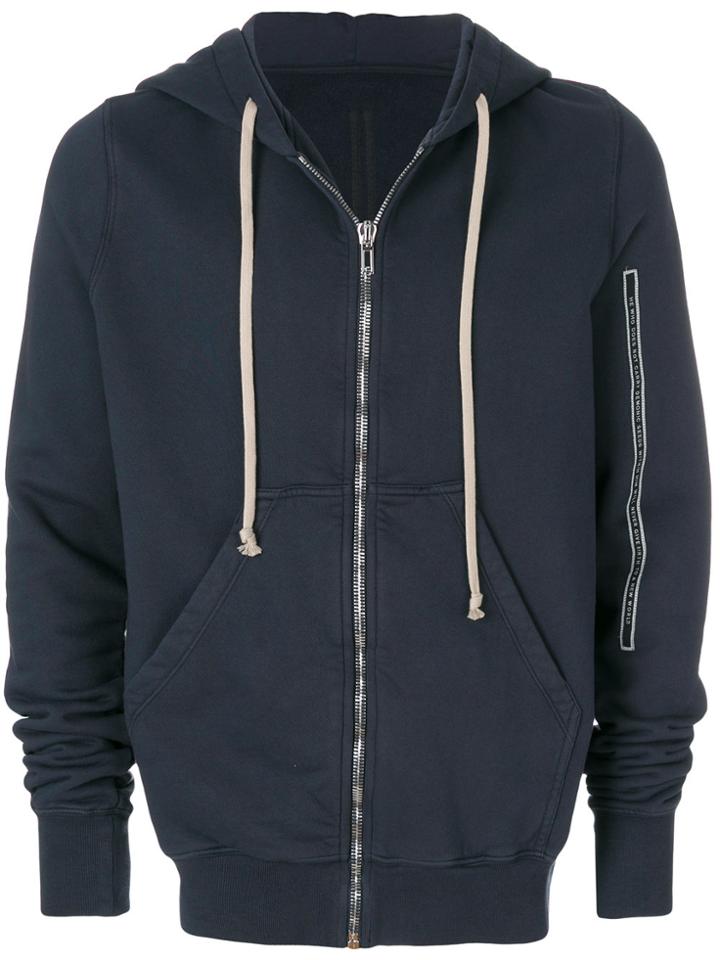 Rick Owens Drkshdw Zipped Hoodie - Blue