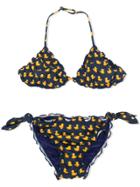 Mc2 Saint Barth Kids Teen Rubber Duck Print Bikini - Blue